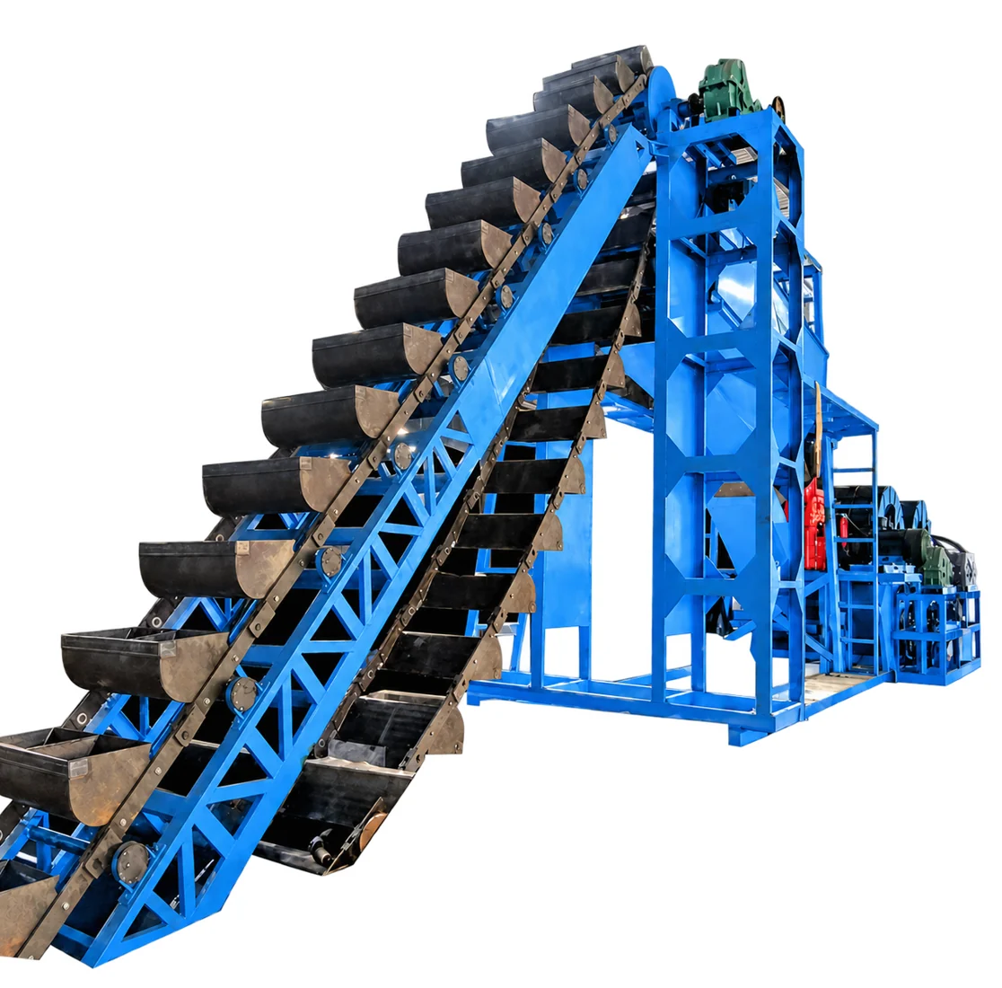 Chain bucket elevator