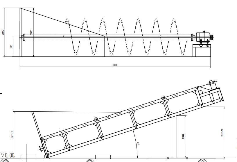 Spiral sand washer structural illustration